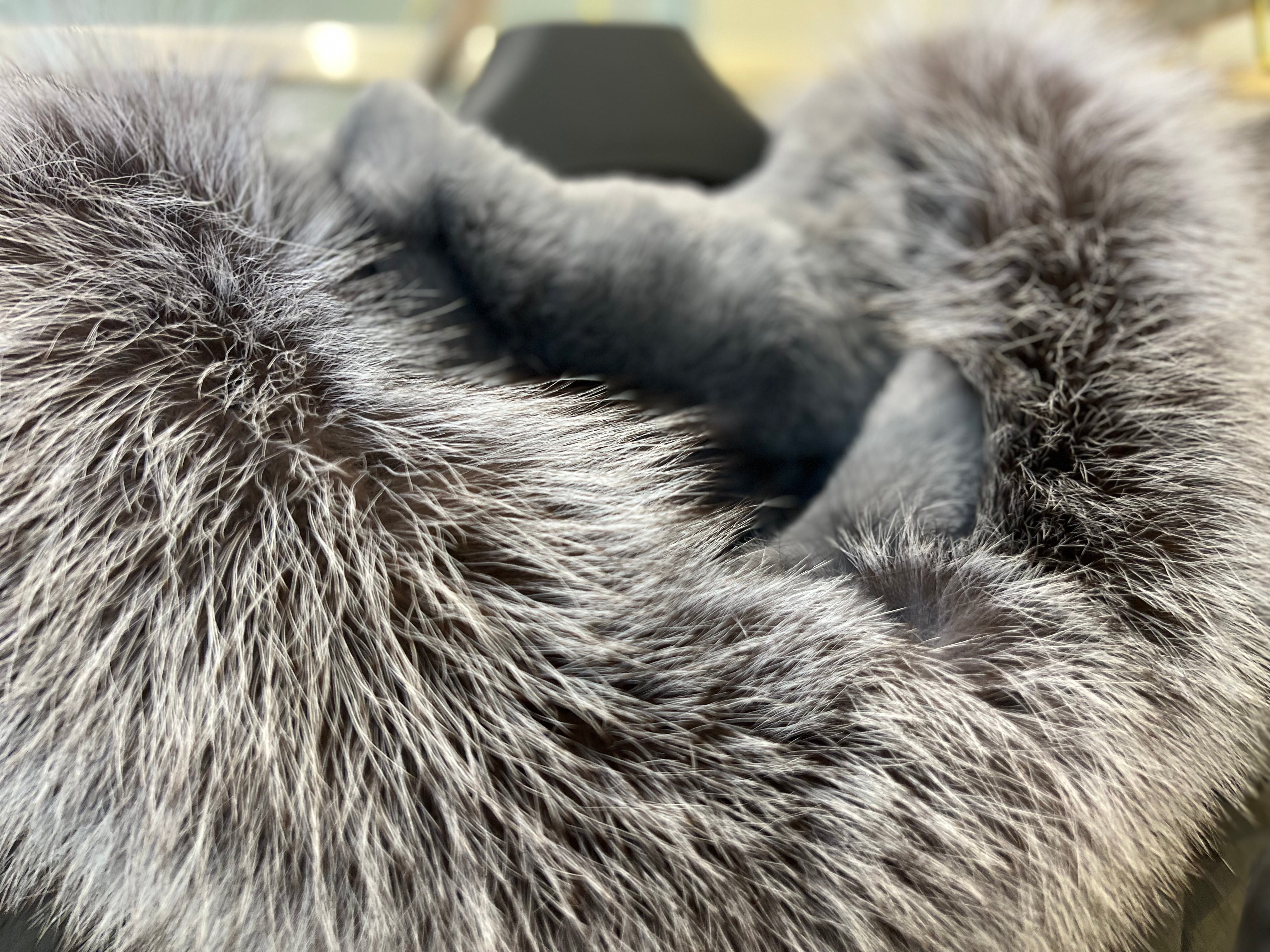Silver Fox Fur Trim Rabbit Fur Insulated Parka - Energize Trek