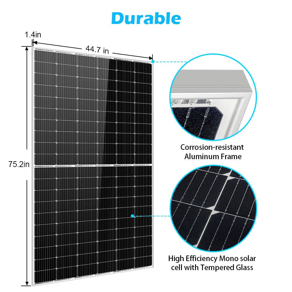 450 Watt Monocrystalline PERC Solar Panel UL 61730 CEC Listed - Energize Trek