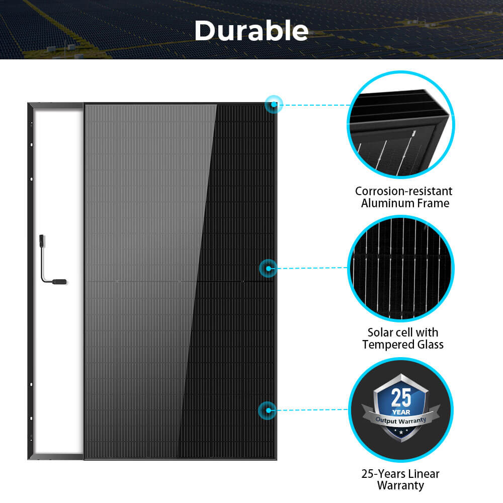 500W MONO BLACK PERC SOLAR PANEL FULL PALLET (32 PANELS) UL 61730 CEC Listed - Energize Trek
