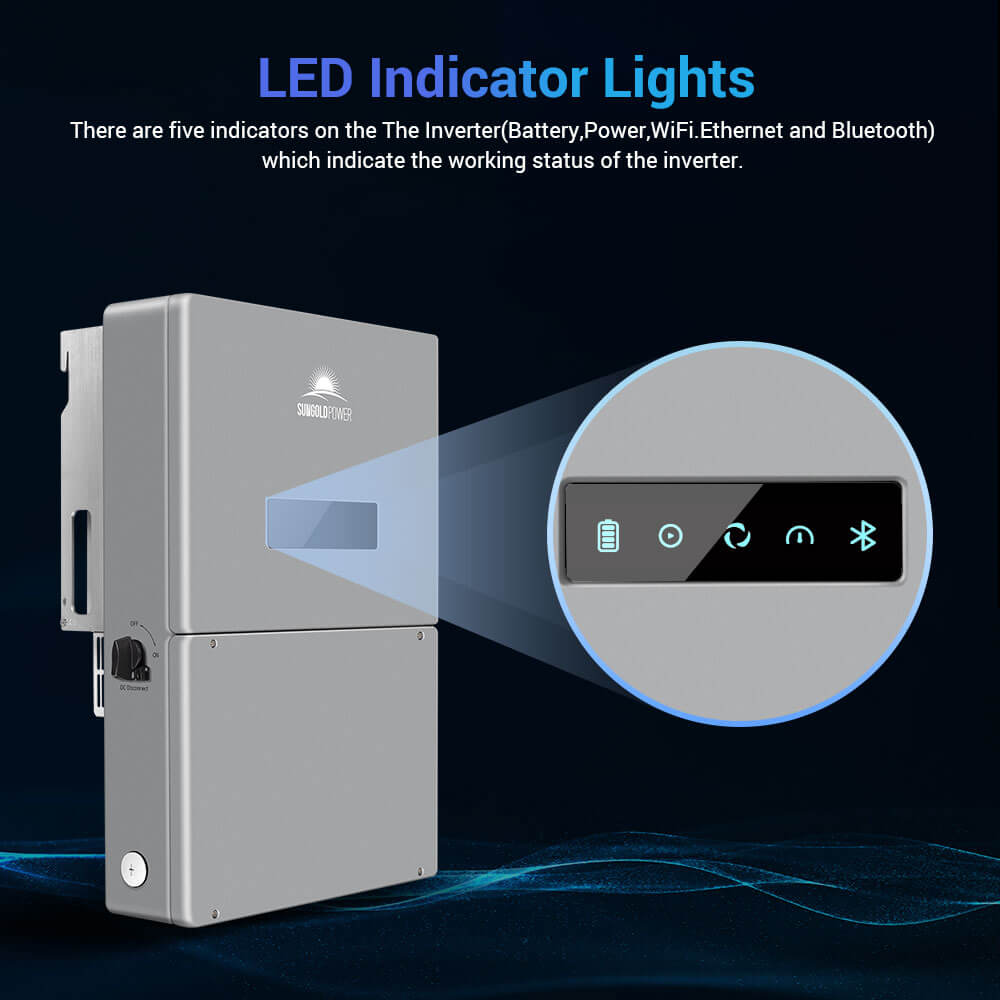 High Voltage 11.4KW Hybrid Split Phase Inverter with APS Transmitter SG11.4KHB-HV - Energize Trek