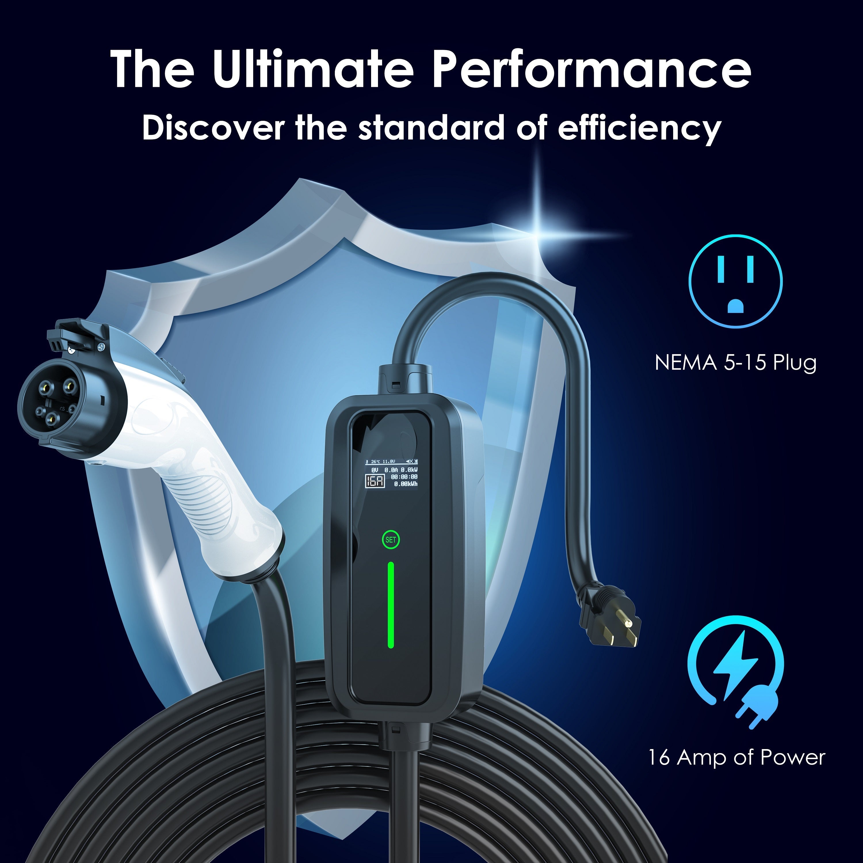 J1772 32A Portable Charger - Energize Trek