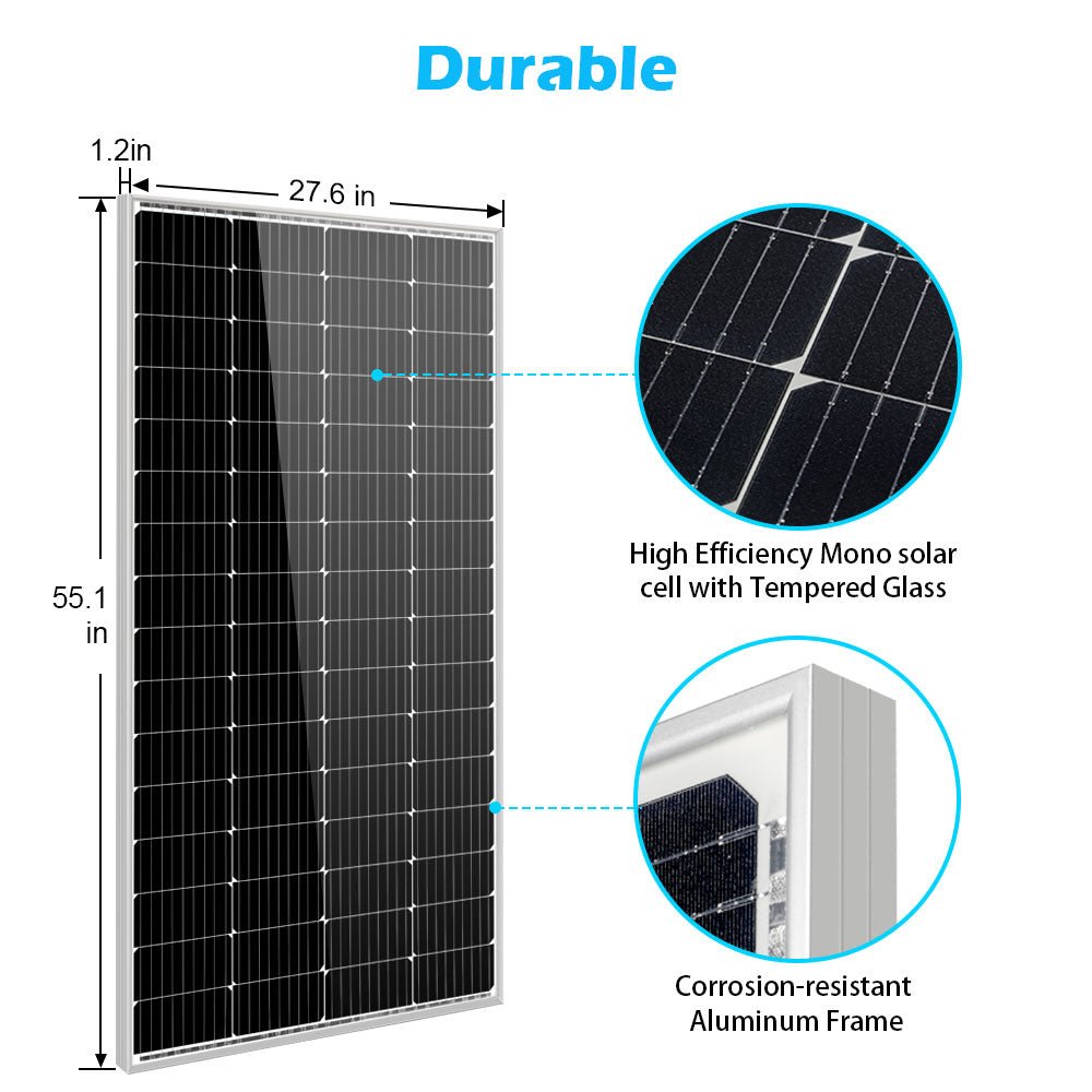 200 Watt Monocrystalline Solar Panel - Energize Trek