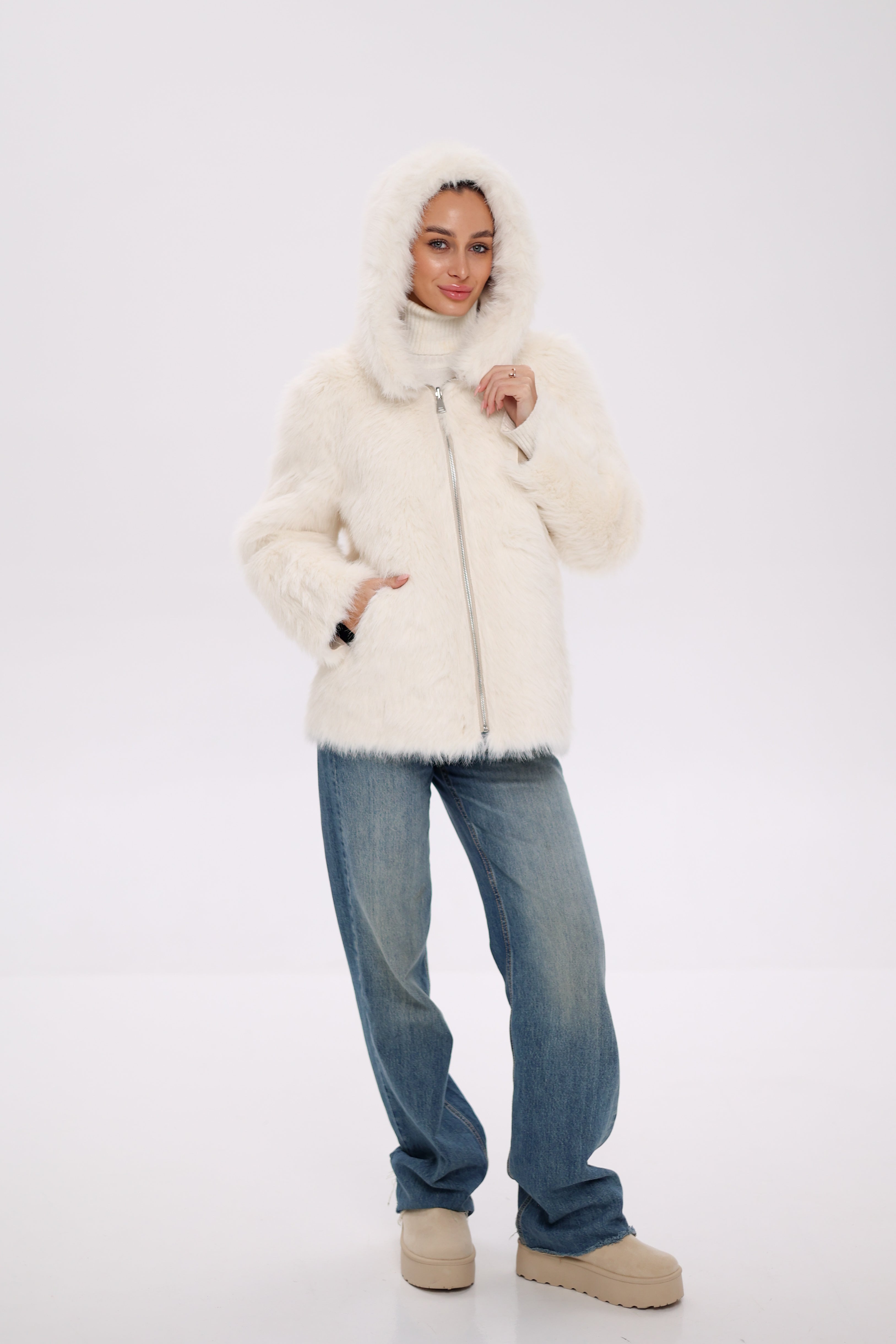 ⇆ Reversible Hooded Wool Blend Jacket - Energize Trek