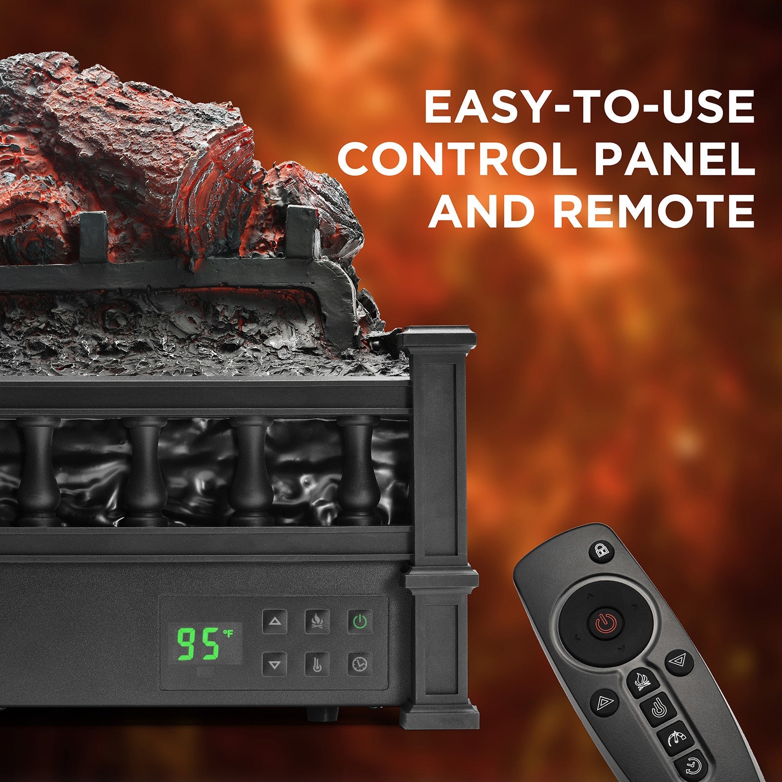 Eternal Flame EF26-PB Electric Fireplace Logs - Energize Trek