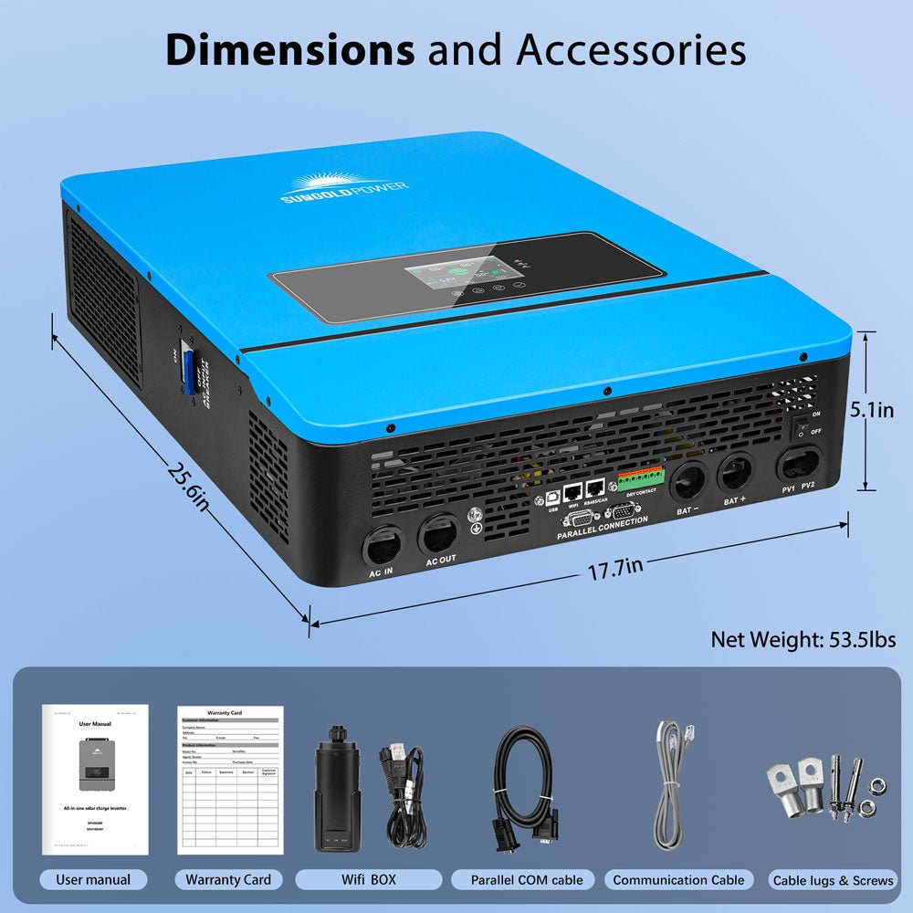 16KW 48V Split Phase Solar Inverter (2 Units Parallel) - Energize Trek