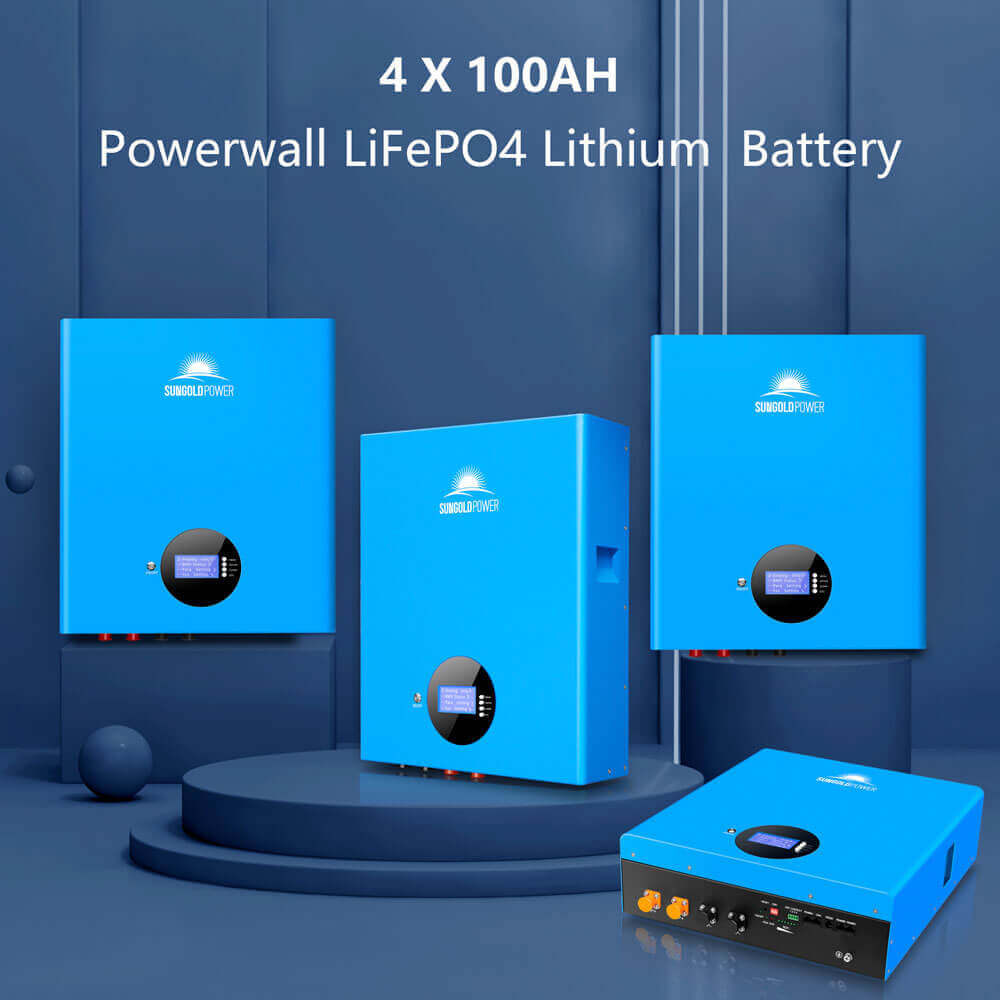 Off Grid Solar Kit 10000W 48VDC 120VAC/240V 20.48KWH Powerwall Lithium Battery 12 X 415 Watts Solar Panels SGM-10M2T - Energize Trek