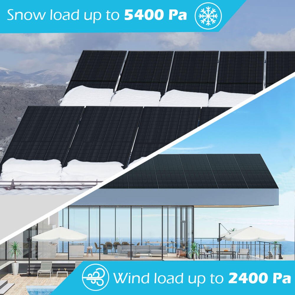 370W MONO BLACK PERC SOLAR PANEL FULL PALLET (32 PANELS) UL 61730 - Energize Trek