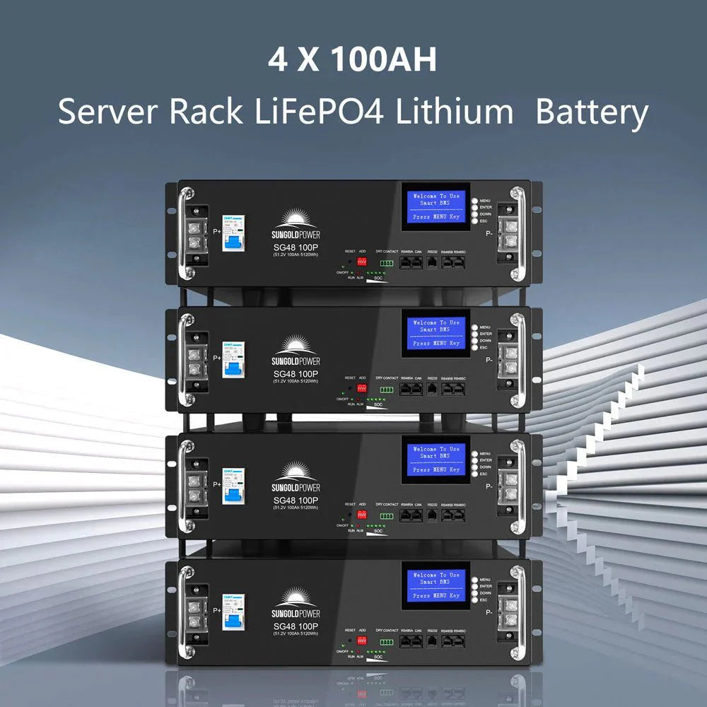 Off-Grid Solar Kit 6500W/ 8000W 48VDC 120V/240V LifePo4 10.24KWH-20.48KWH Lithium Battery 8 X 415 Watts Solar Panels SGR-8K10E - Energize Trek
