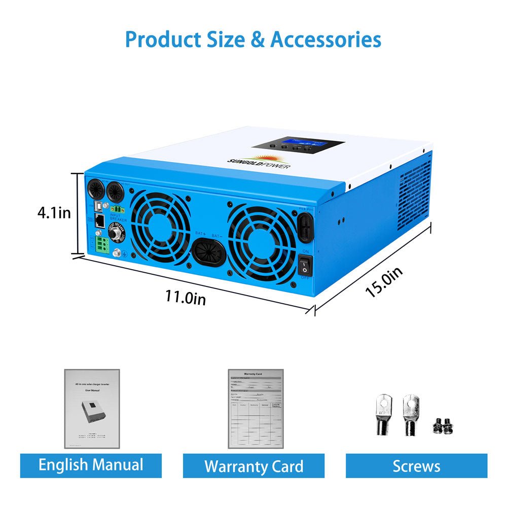 3000W 24V Solar Inverter Charger - Energize Trek