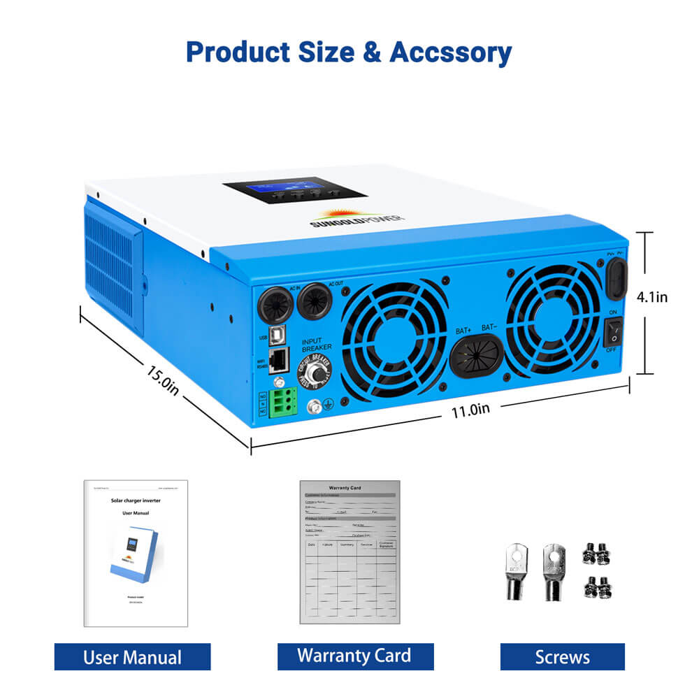 3000W 24V Solar Inverter Charger - Energize Trek