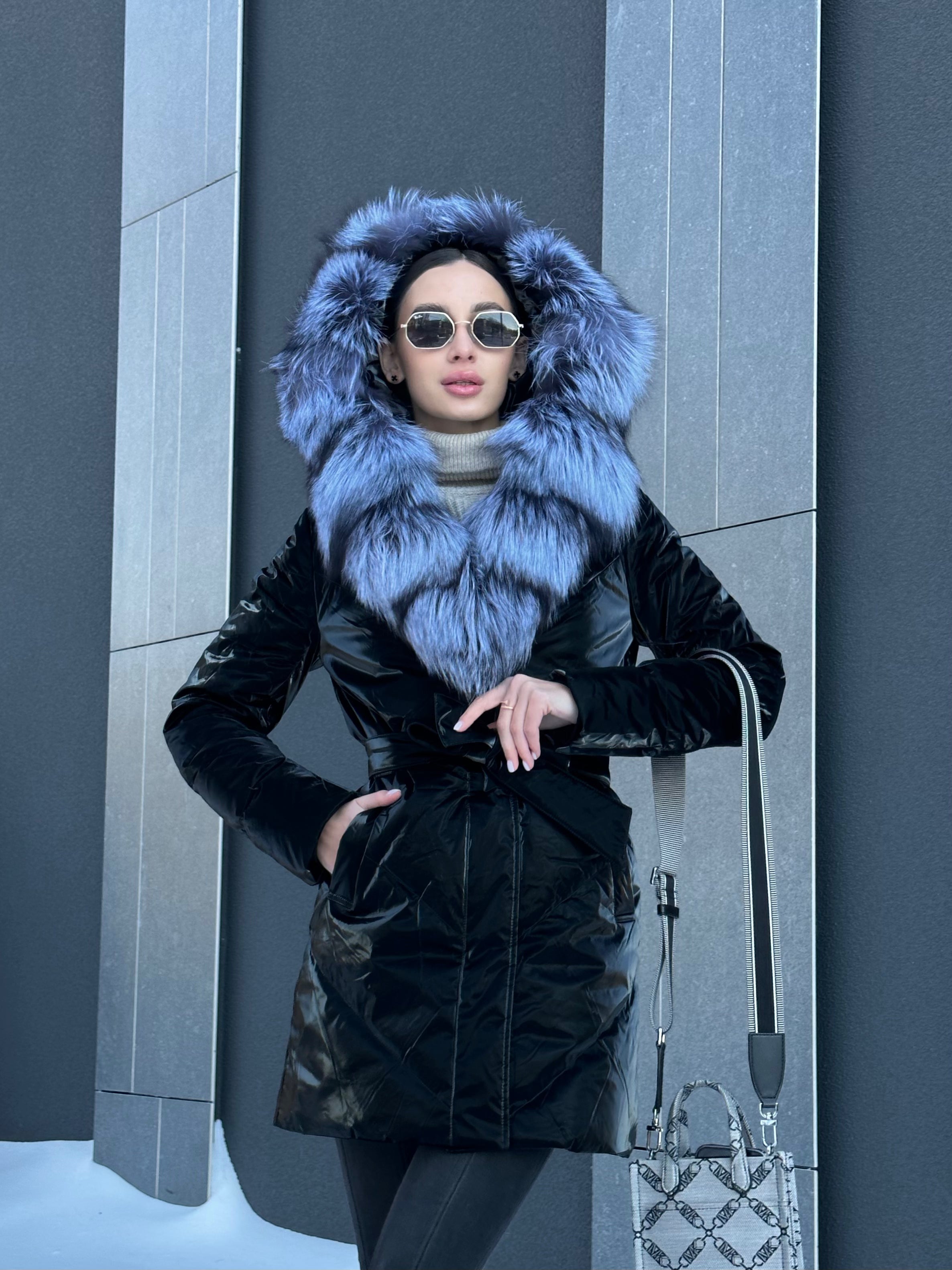 Genuine Silver Fox Fur Down Fill Coat - Energize Trek