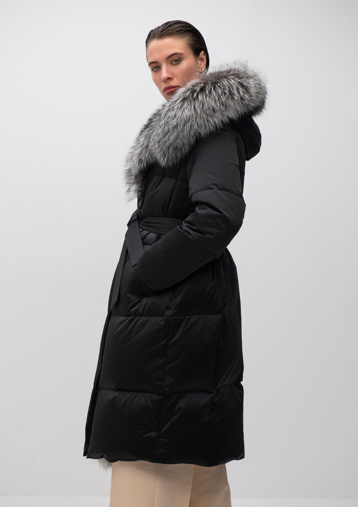 Charlotte Genuine Silver Fox Down Parka - Energize Trek