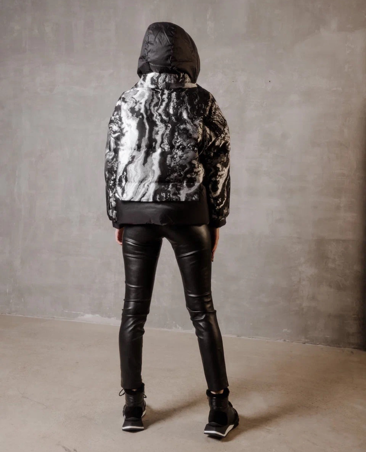 Marble Jacquard Down Fill Coat - Energize Trek