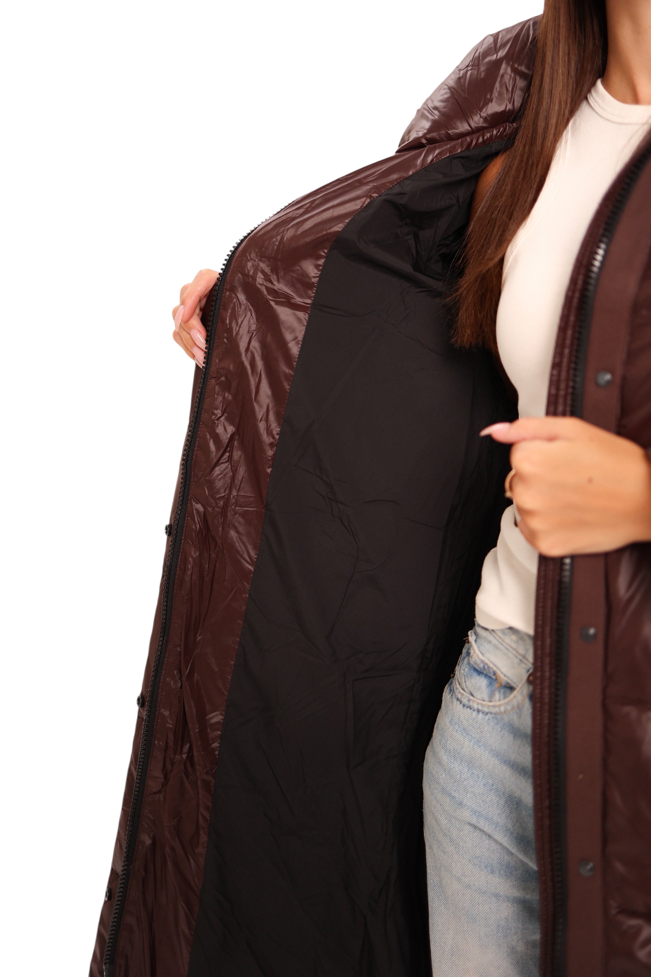 Espresso Shine Insulated Bio-Down Puffer - Energize Trek