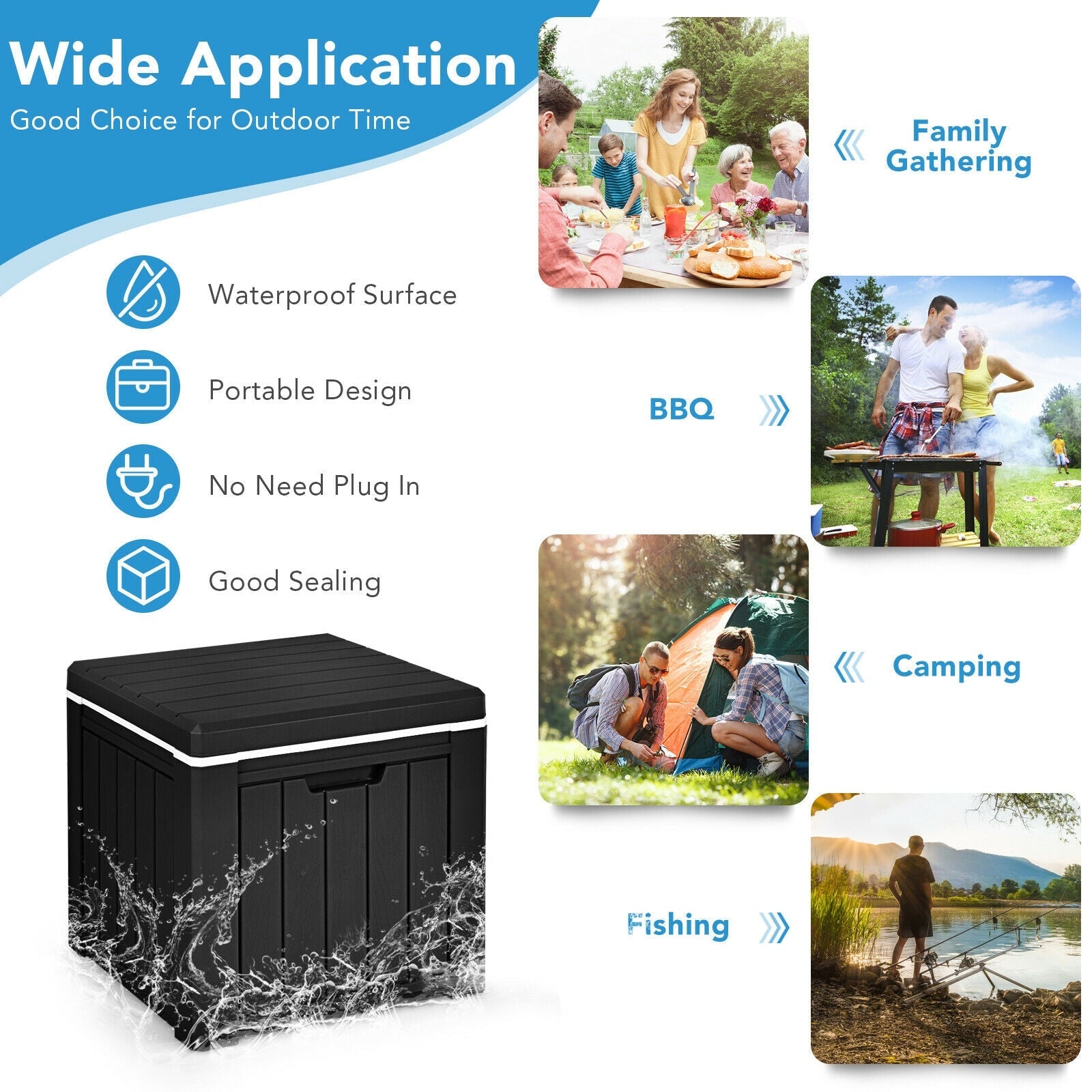 10 4-in-1 Gallon Storage Cooler for Picnic and Outdoor Activities - Energize Trek