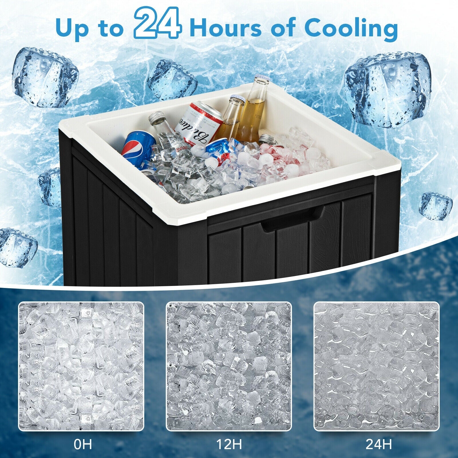 10 4-in-1 Gallon Storage Cooler for Picnic and Outdoor Activities - Energize Trek