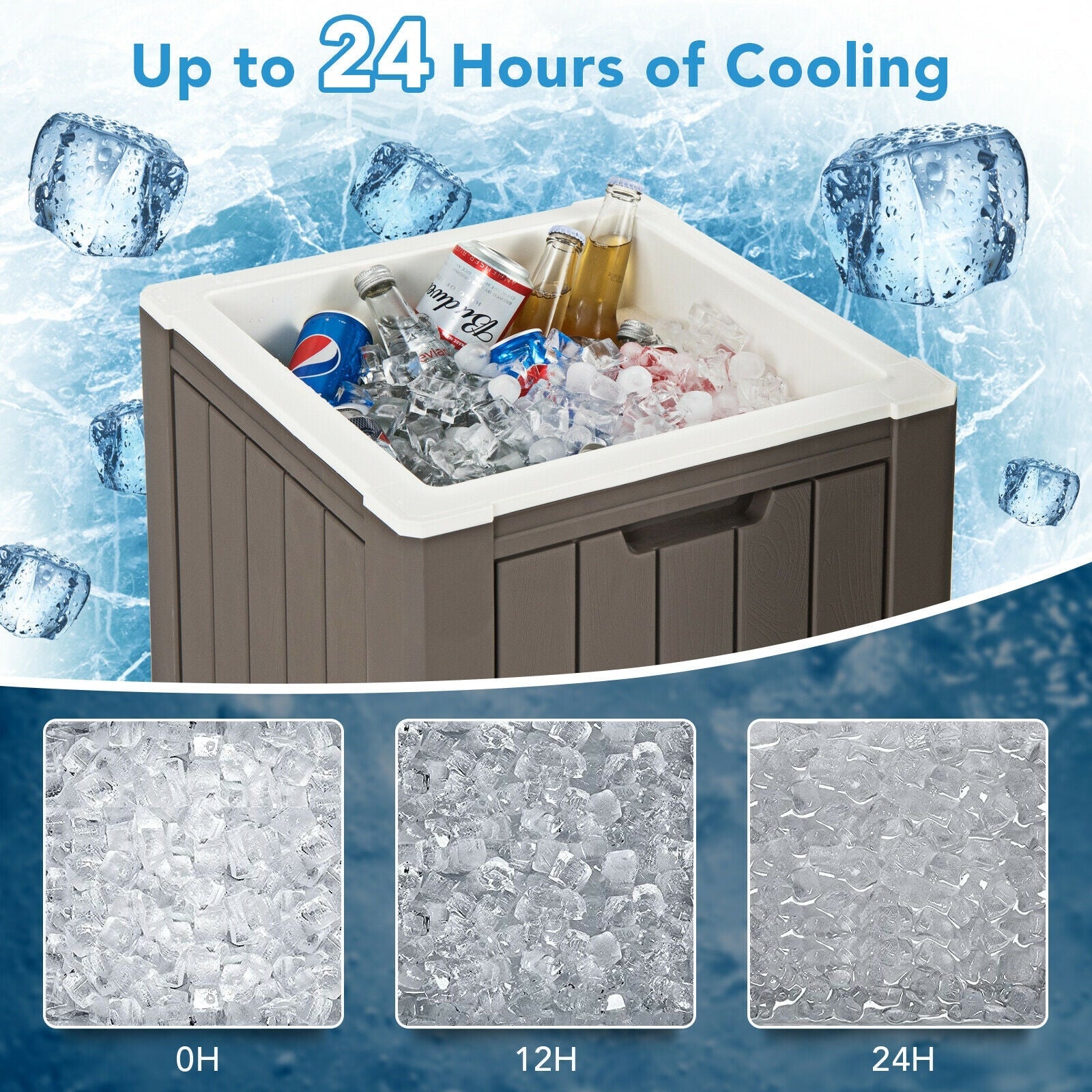 10 4-in-1 Gallon Storage Cooler for Picnic and Outdoor Activities - Energize Trek