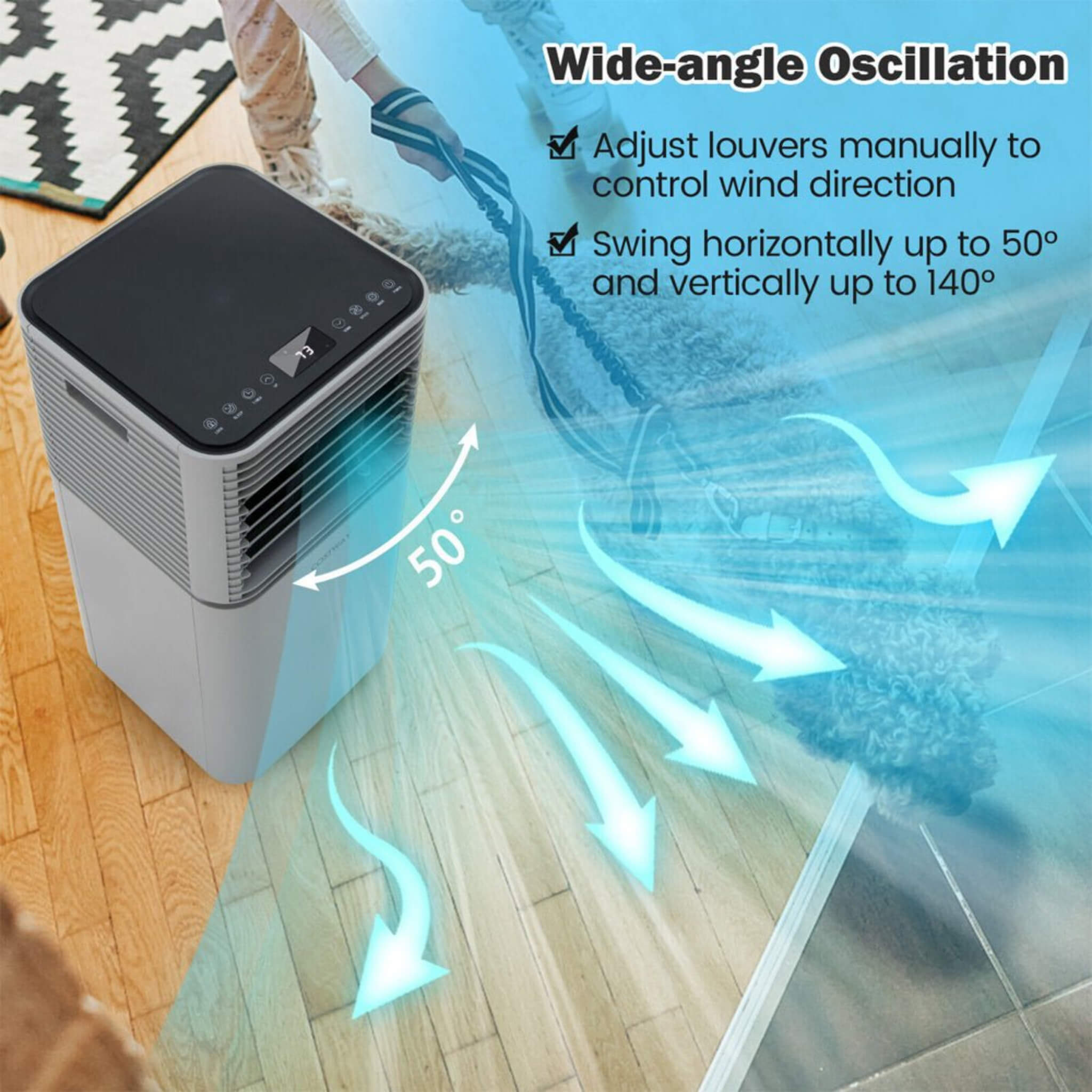 10K BTU Portable Room Air Conditioner Unit With Dehumidifier And Fan Mode (SAK30782) - Energize Trek