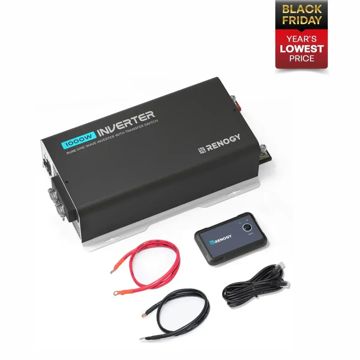 1000W 12V Pure Sine Wave Inverter with UPS Transfer Switch and Built-in Bluetooth - Energize Trek