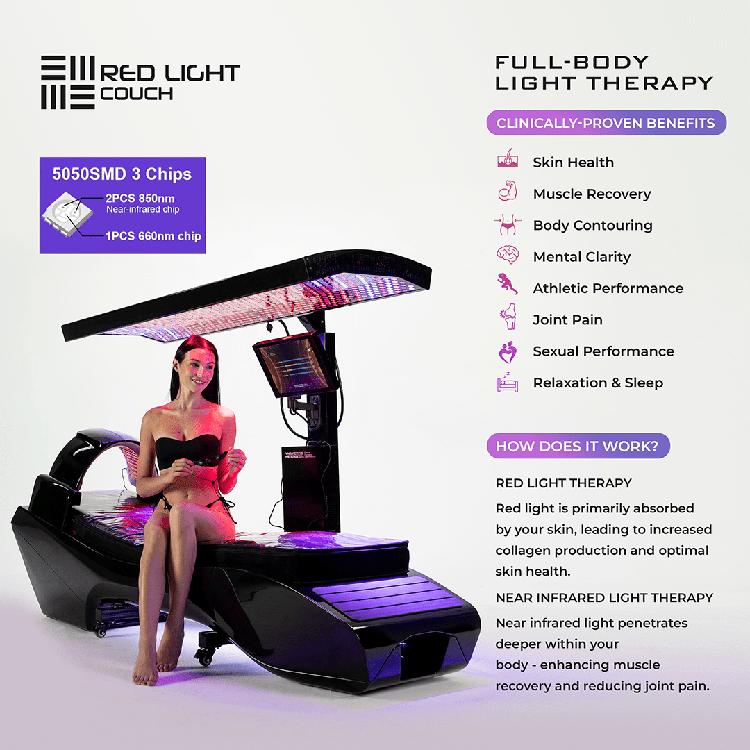 InfraCouch Red Light Therapy Bed – Full Body LED Therapy - Energize Trek