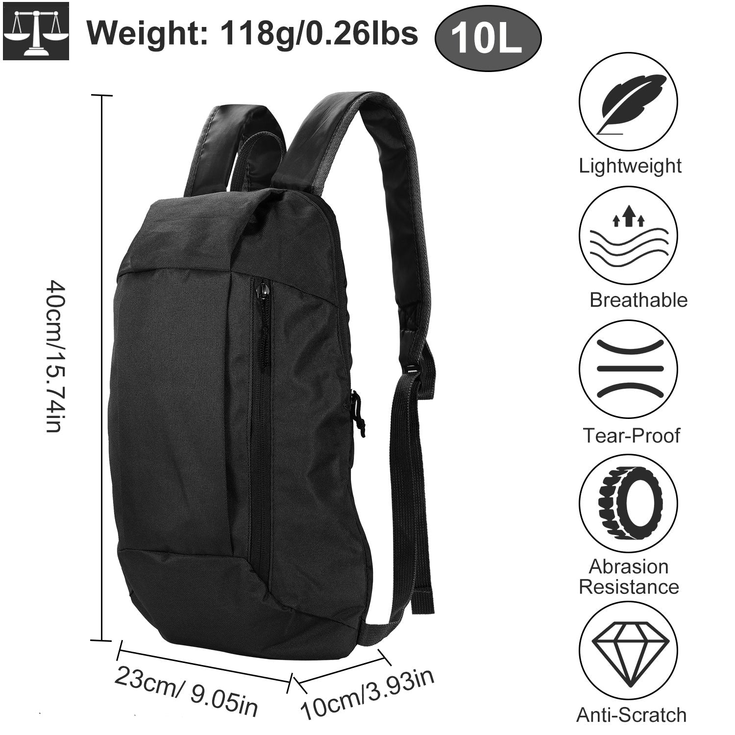 10L Outdoor Sport Backpack Waterproof Daypack Travel Knapsack Schoolbag for Sports Traveling Climbing Cycling Hiking - Energize Trek