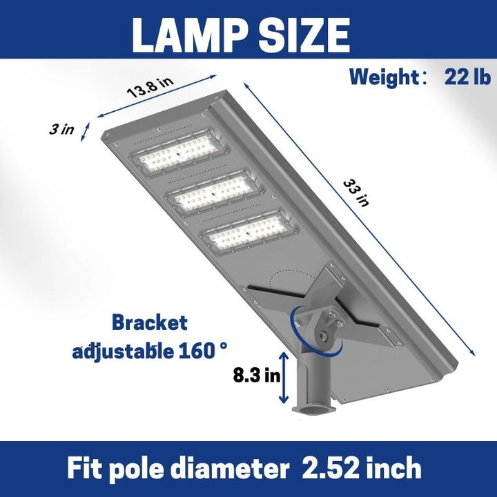 100 W 150 W 200 W Commercial solar street light-Stay on - Energize Trek