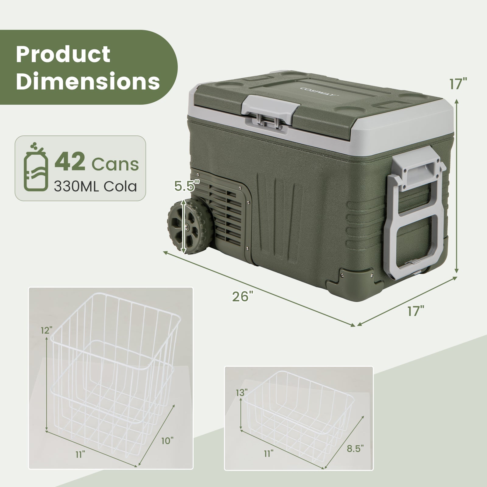 12 Volt Car Refrigerator Portable Car Fridge with Adjustable Range - Energize Trek