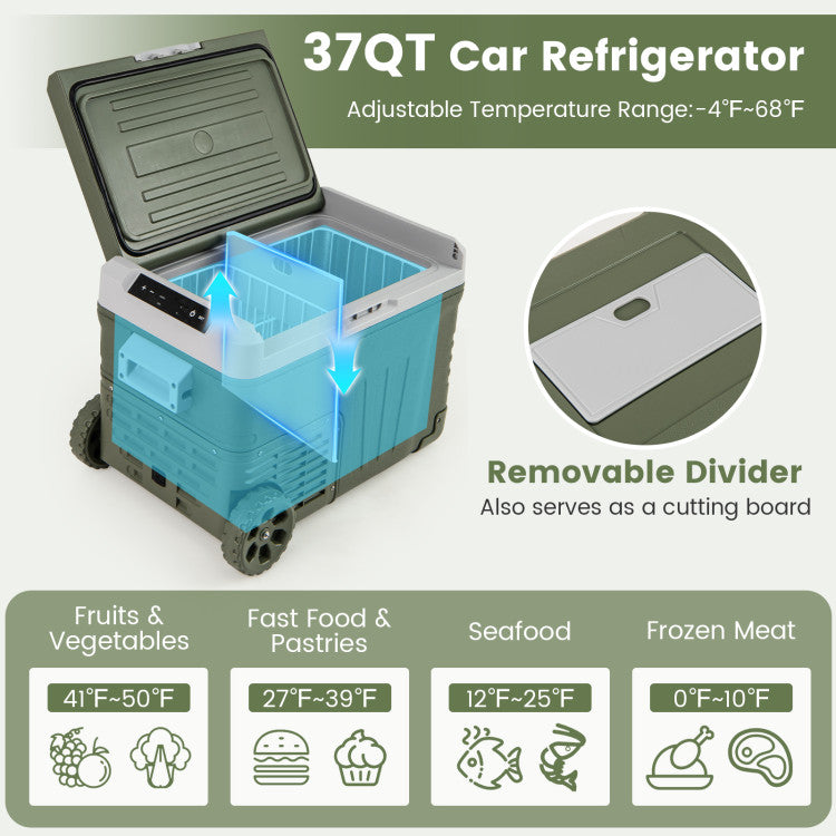 12 Volt Car Refrigerator Portable Car Fridge with Adjustable Range - Energize Trek