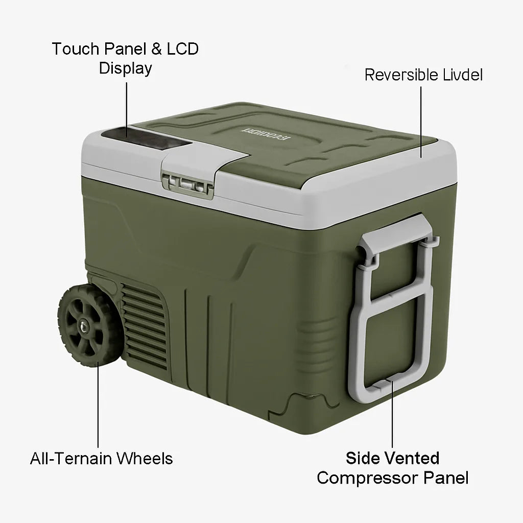12 Volt Car Refrigerator Portable Car Fridge with Adjustable Range - Energize Trek