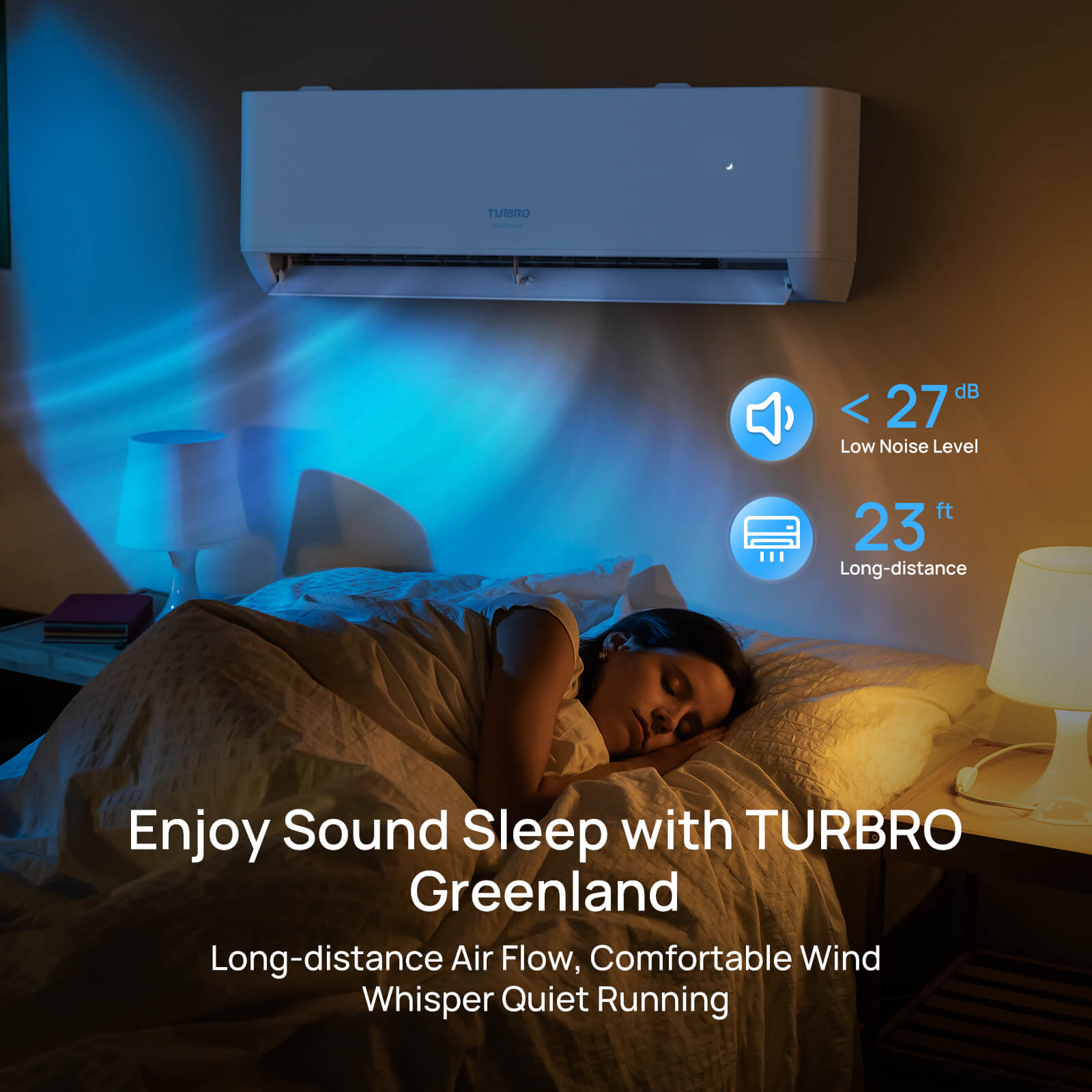 Greenland 9000 BTU WiFi Ductless Mini Split AC with Heat Pump (R454B Refrigerant) - Energize Trek
