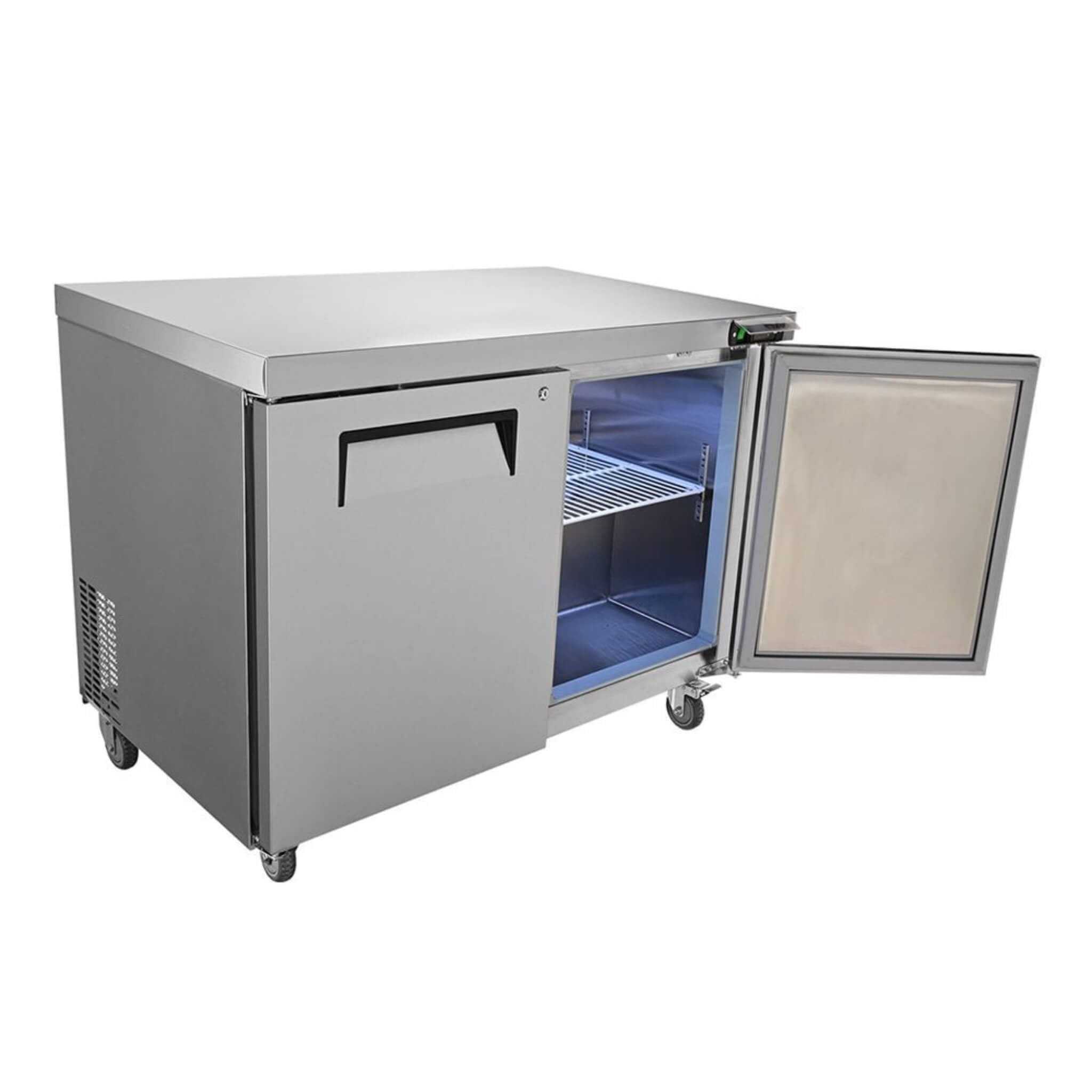 12.9 Cu.Ft 2-Door Commercial Stainless Steel Worktop Undercounter Refrigerator, 48" (SAK13725) - Energize Trek