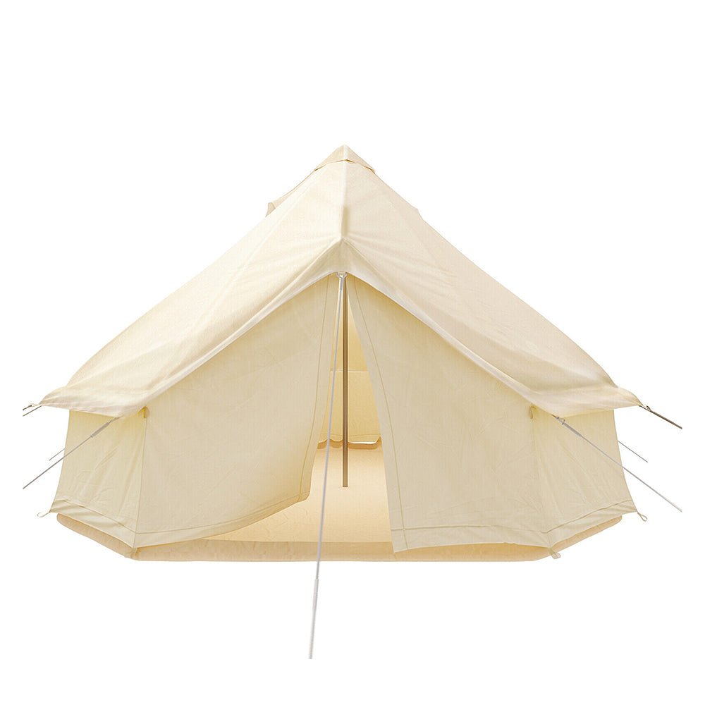 13FT Outdoor Glamping Yurt Teepee Canvas Camping Bell Family Waterproof Tent W/ Stove Jack (SAK92361) - Energize Trek
