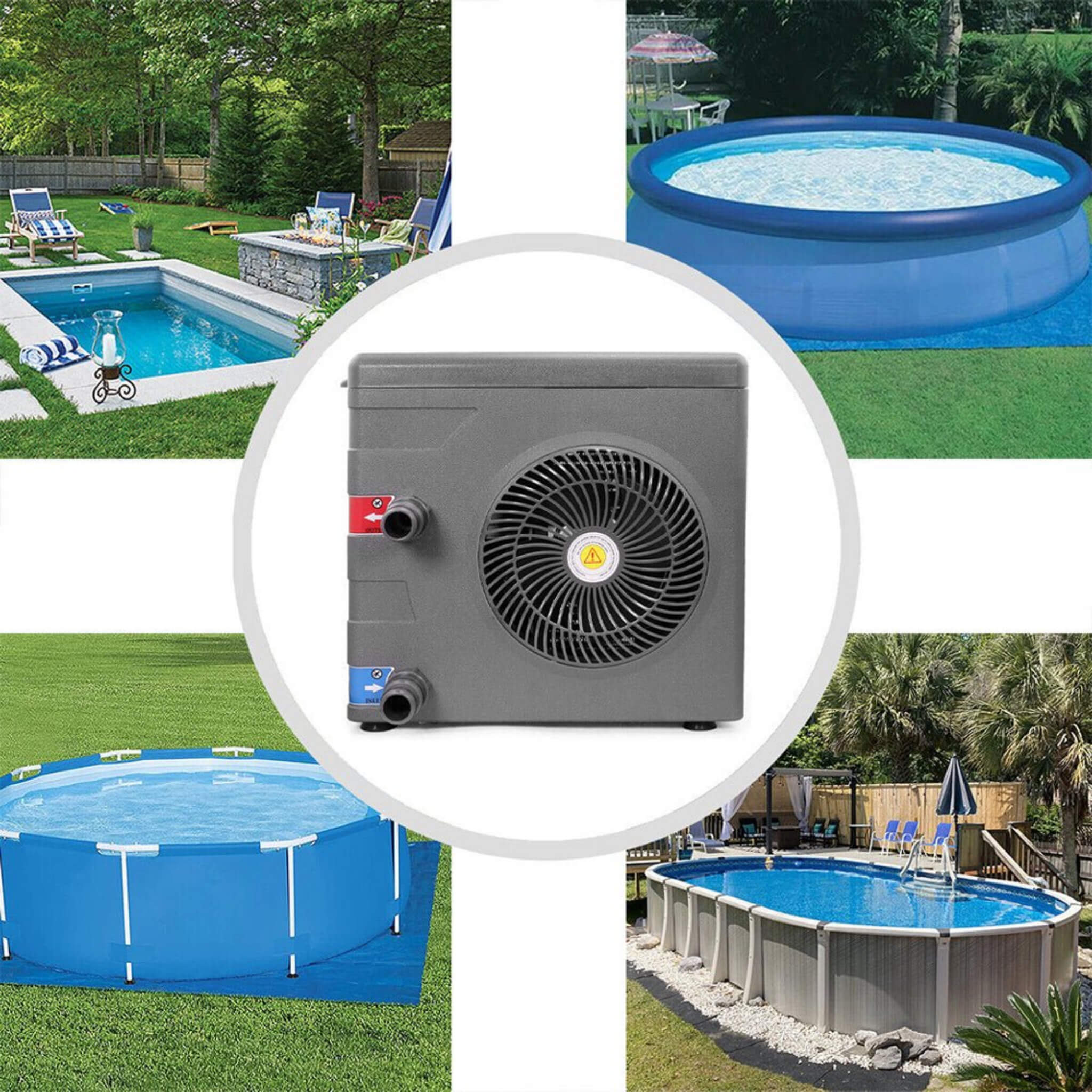 14.8 KBTU Premium Above Ground Swimming Pool Heater Pump (SAK97584) - Energize Trek