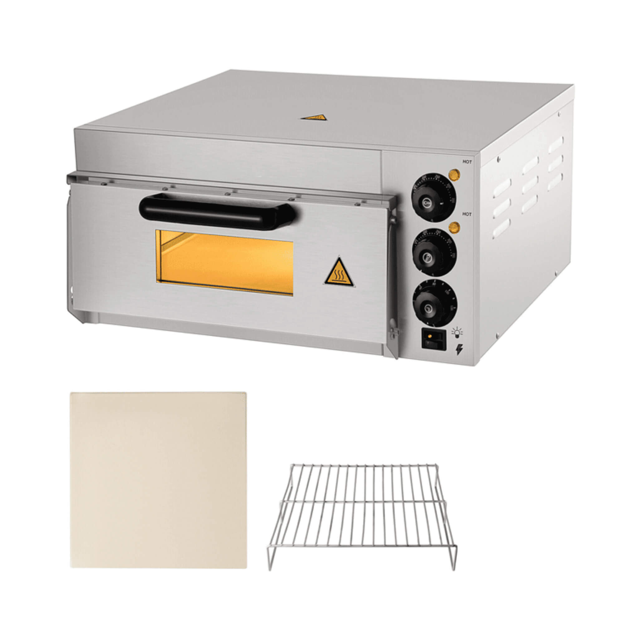 14" Electric Single Deck Countertop Commercial Pizza Oven (SAK92582) - Energize Trek