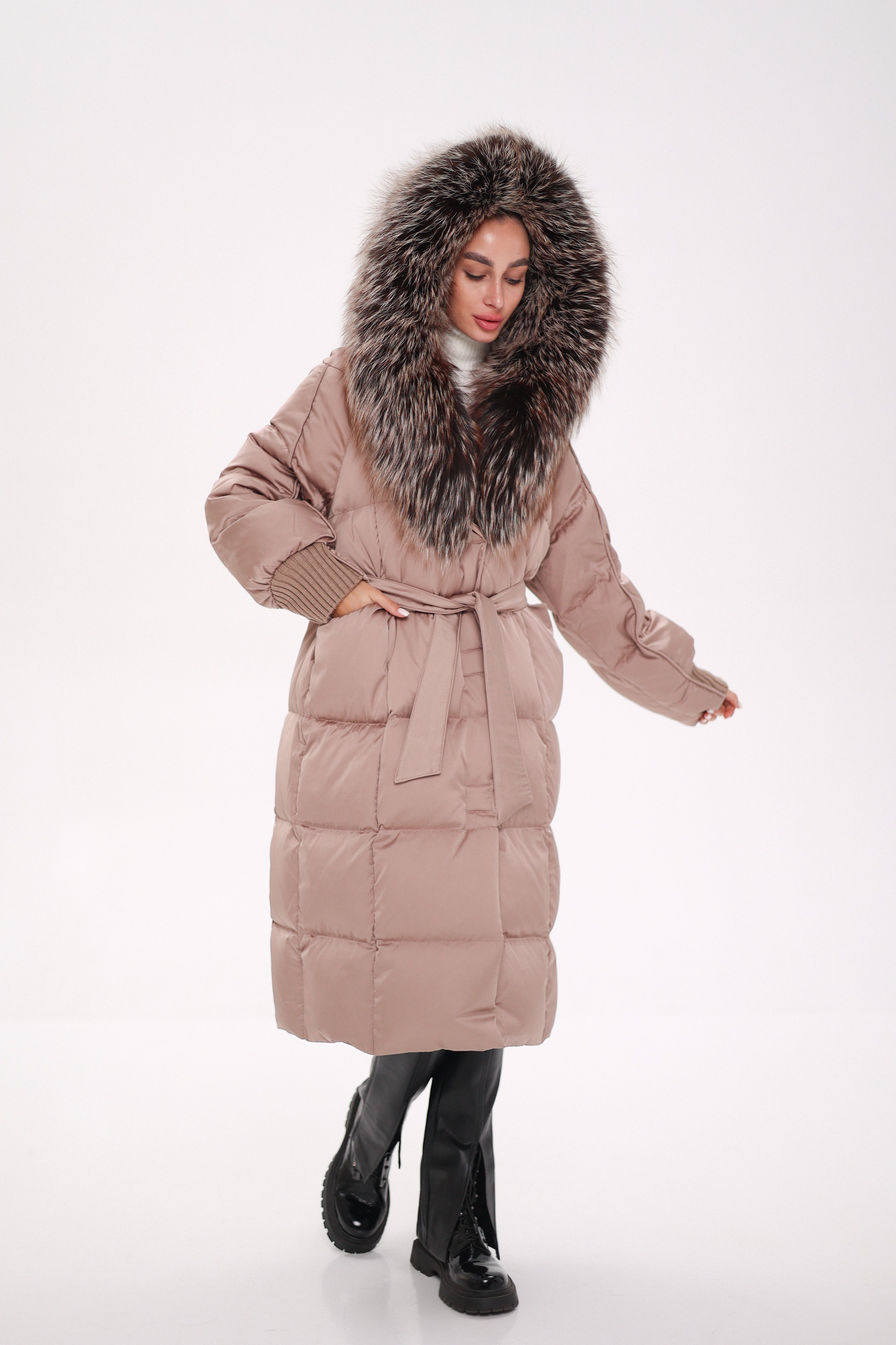 Rei Silver Fox Fully Lined Hood Down Coat in Blush - Energize Trek