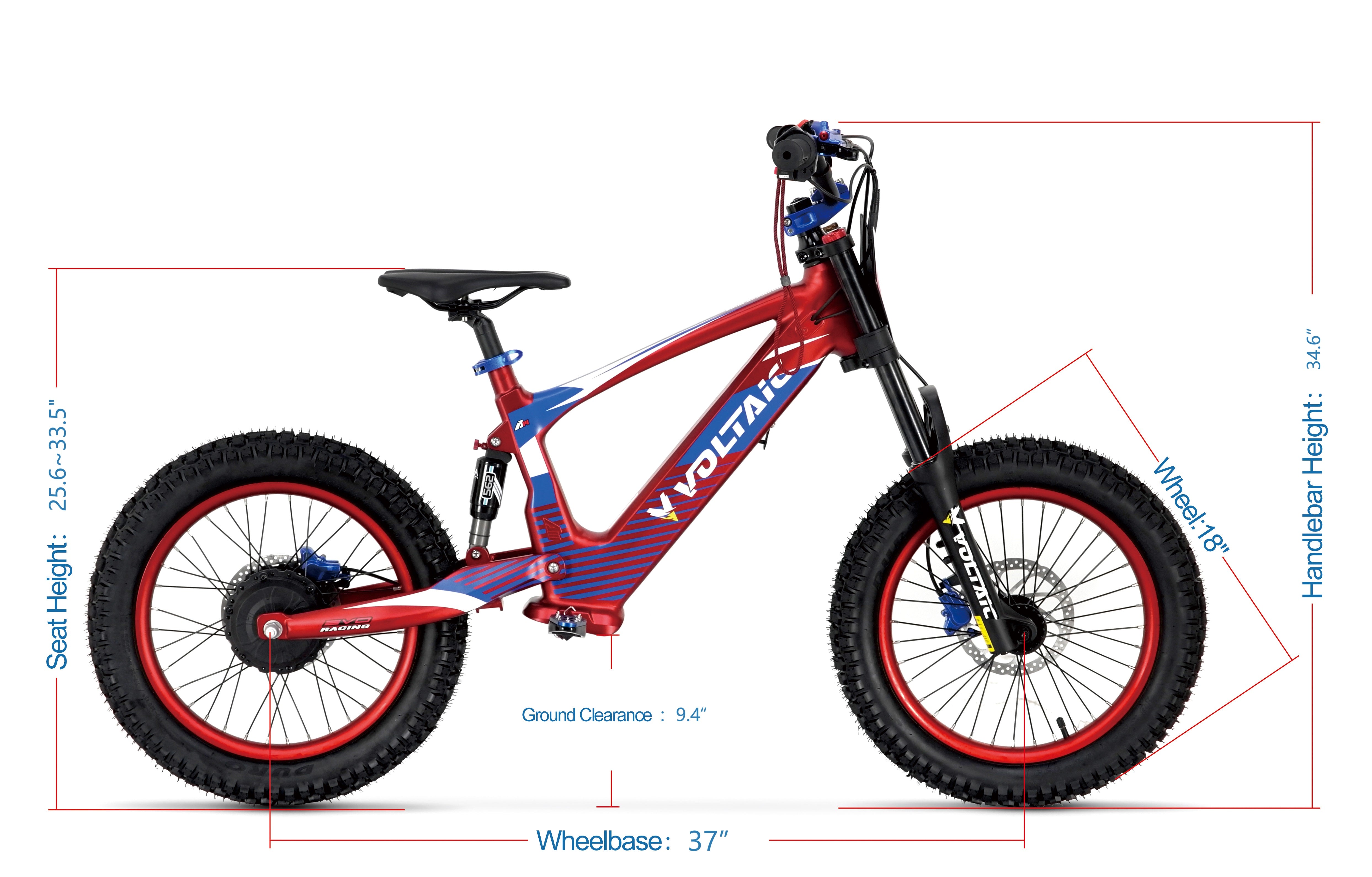 Voltaic Youth Electric Dirt Bike 18'' Flying Fox - Energize Trek