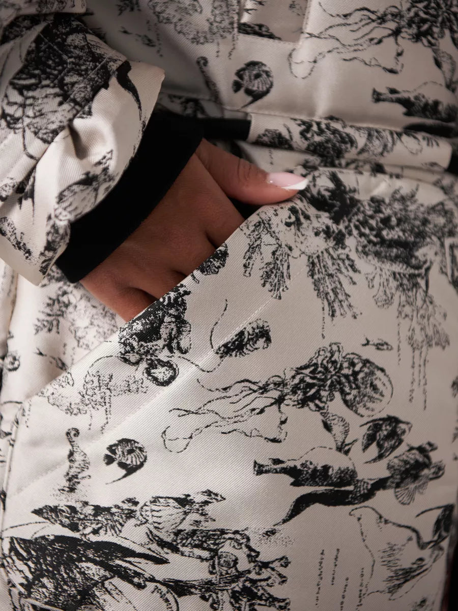 Monochrome Jacquard Down Fill Coat - Energize Trek