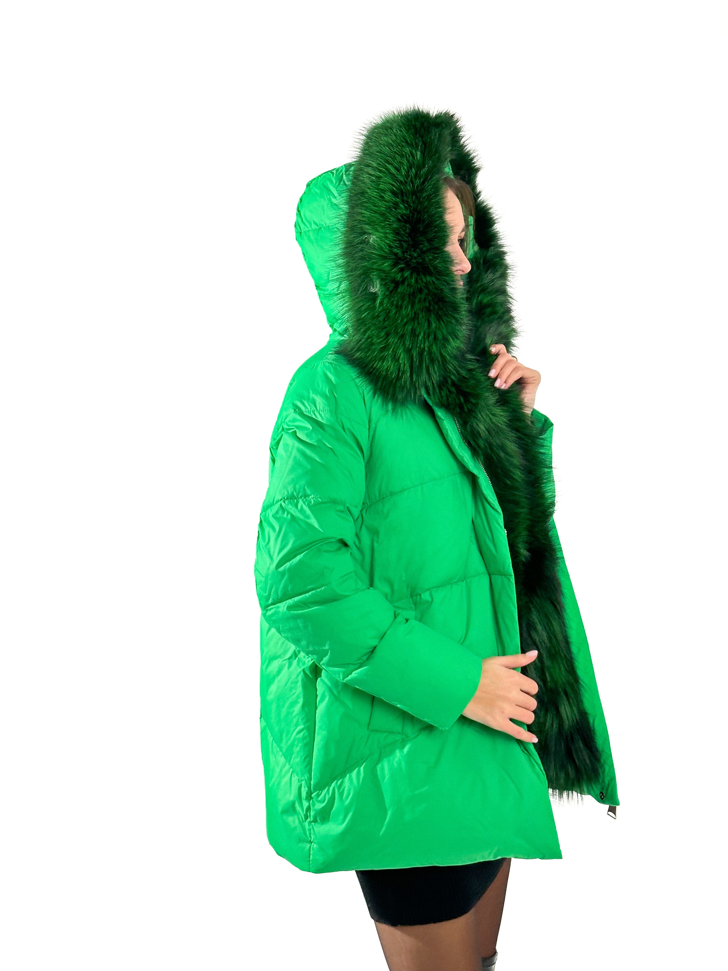 Genuine Silver Fox Fur Down Fill Parka - Energize Trek