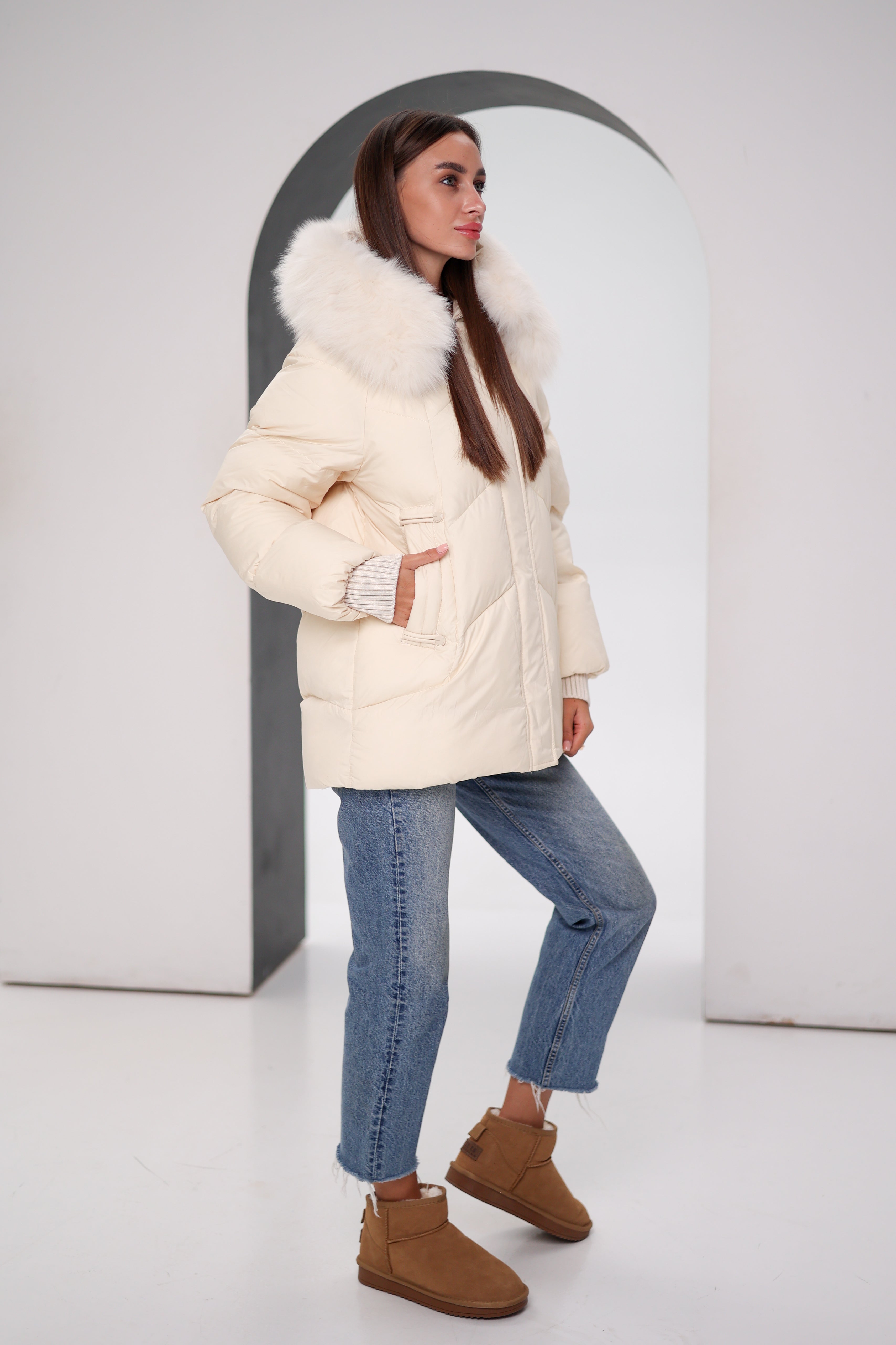 Genuine Polar Fox Thinsulate™ Coat - Energize Trek