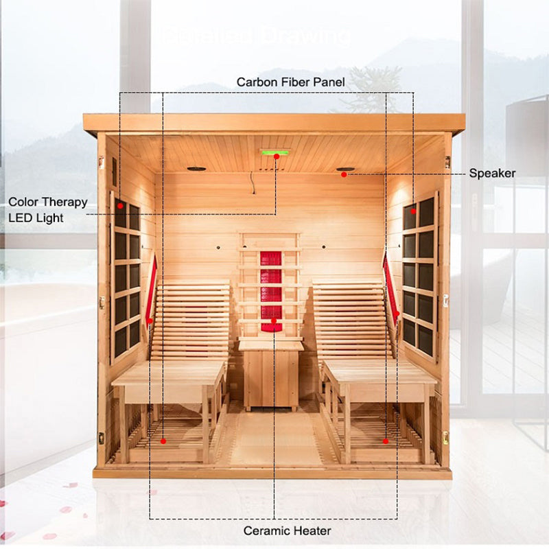 SAUNA EVOLUTION® Indoor Sauna Room with Recliner(Best Seller)Far Infrared 01 - Energize Trek