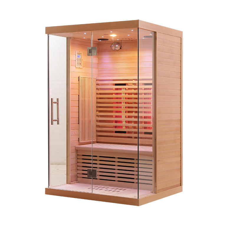 SAUNA EVOLUTION® Indoor Low EMF Sauna with Front Glass Far Infrared 05 - Energize Trek