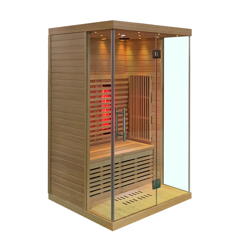 SAUNA EVOLUTION® Indoor Low EMF Sauna with Front Glass Far Infrared 05 - Energize Trek