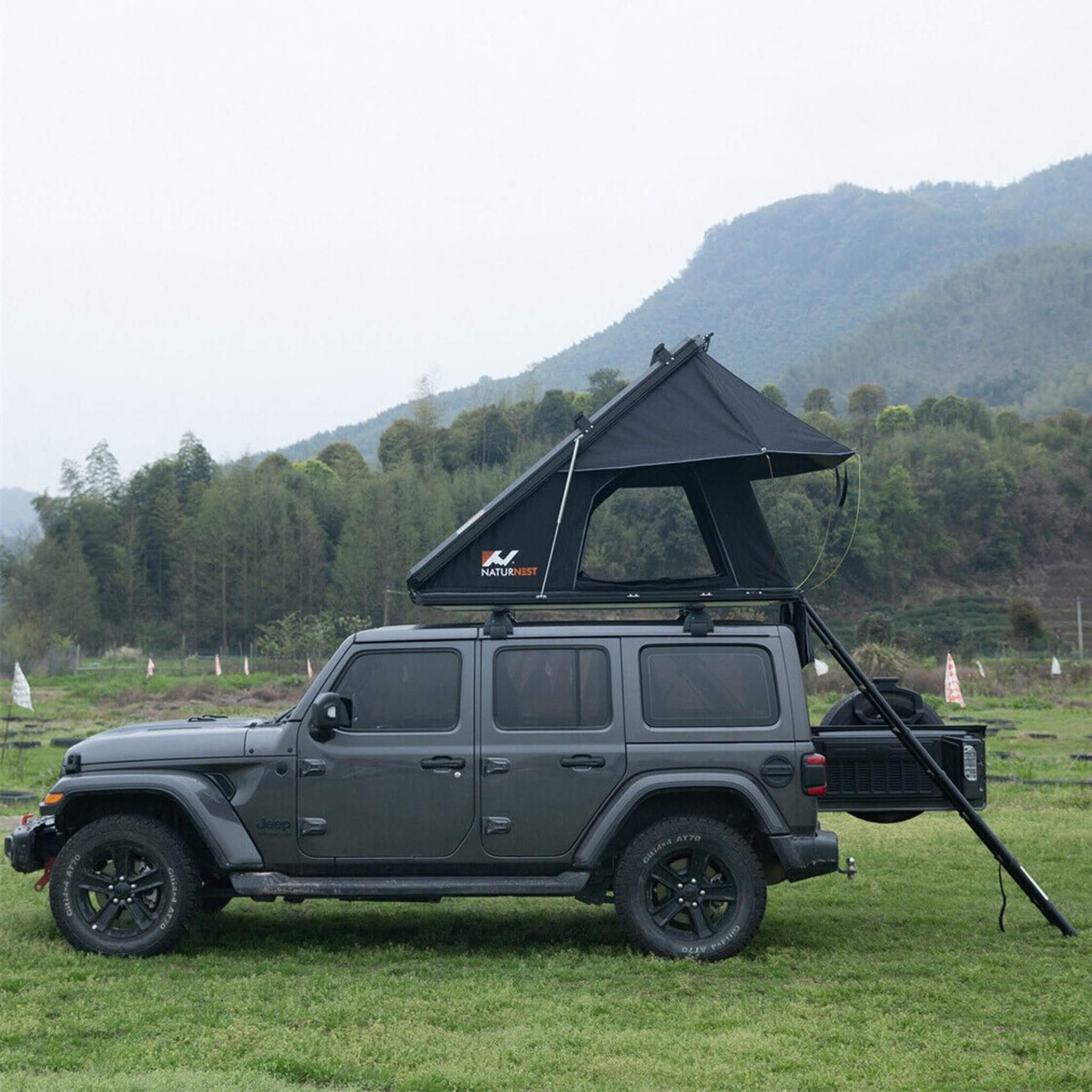 Large 2-3 Person Outdoor Waterproof Car SUV Rooftop Camping Hiking Tent, 83" (SAK51867) - Energize Trek