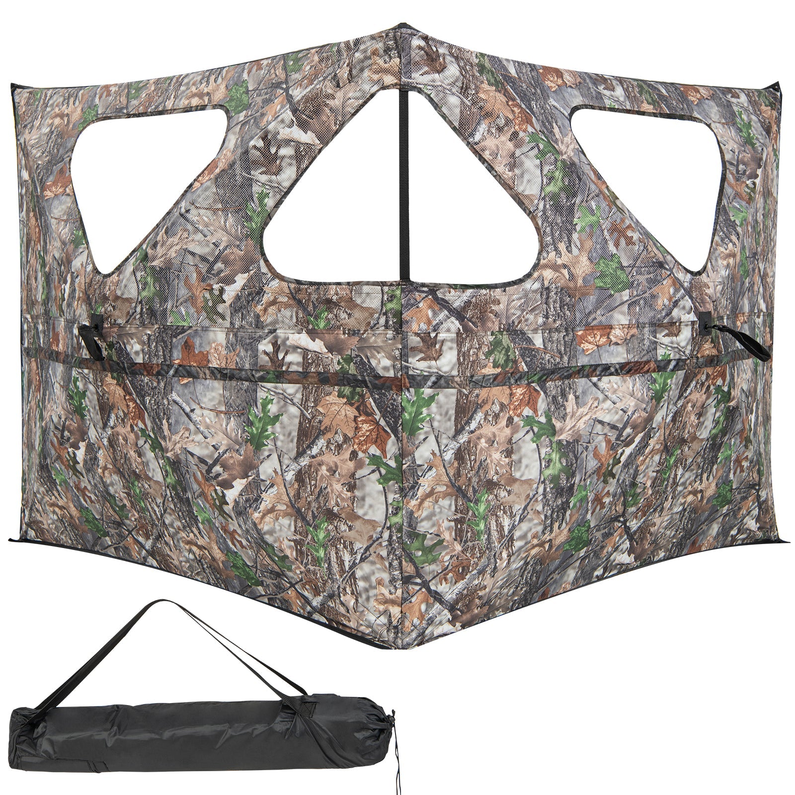 2-Panel Hunting Ground Blind Pop Up Fence with 3 Shoot Through Ports - Energize Trek