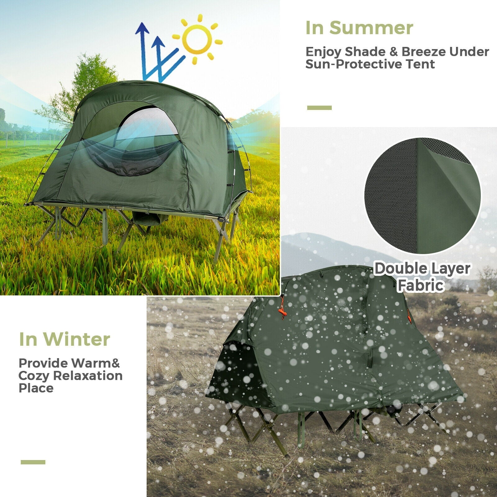 2-Person Outdoor Camping Tent with External Cover - Energize Trek