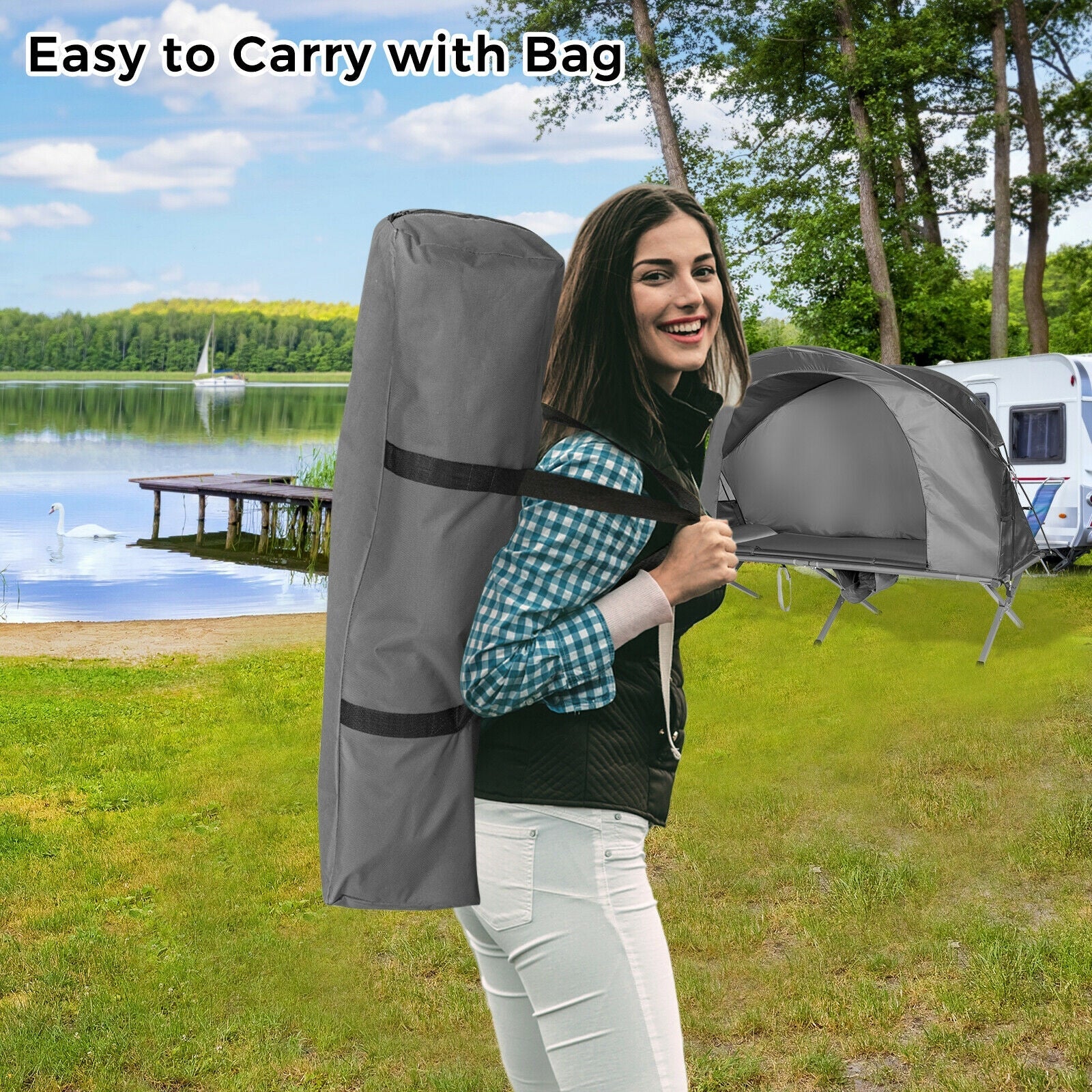 2-Person Outdoor Camping Tent with External Cover - Energize Trek