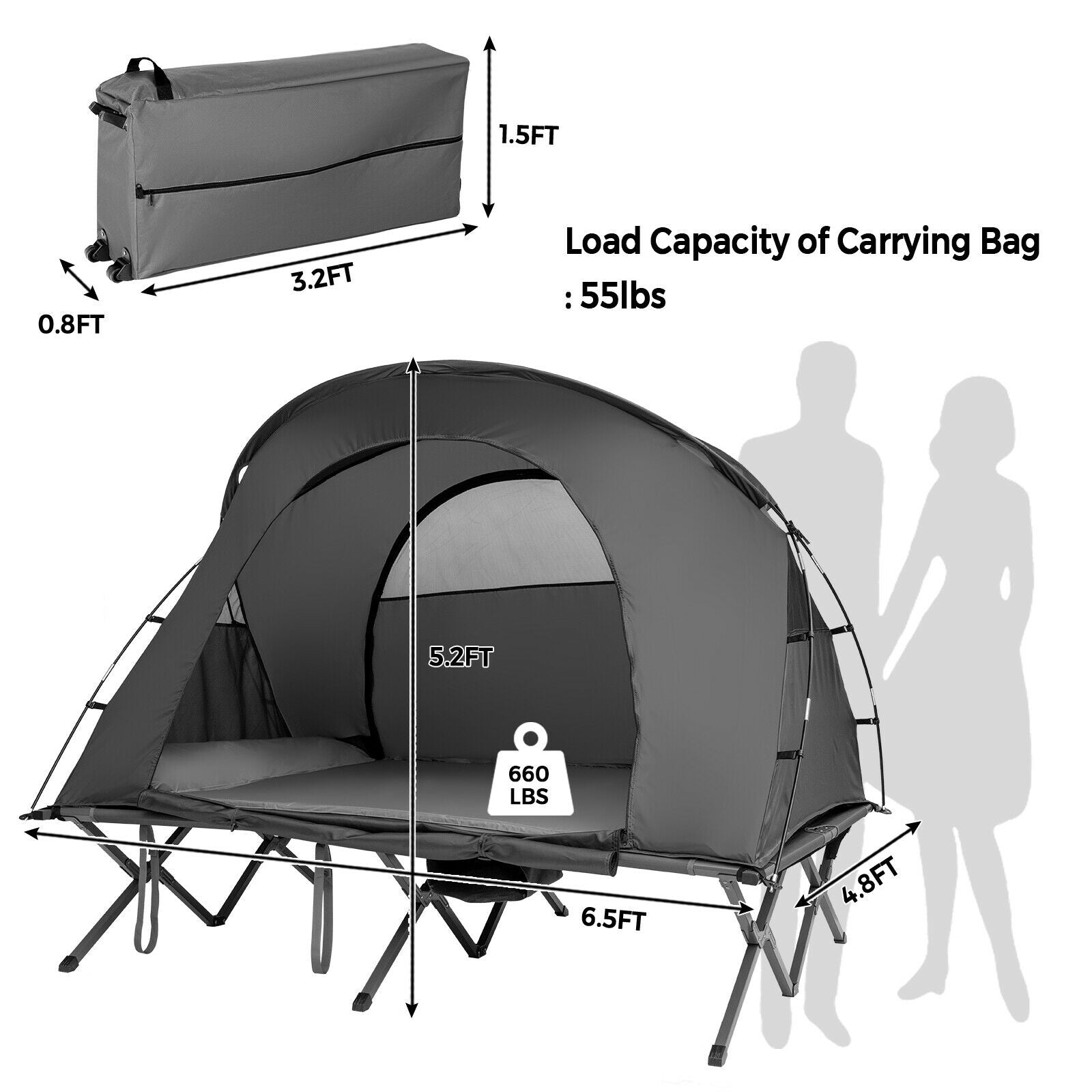 2-Person Outdoor Camping Tent with External Cover - Energize Trek