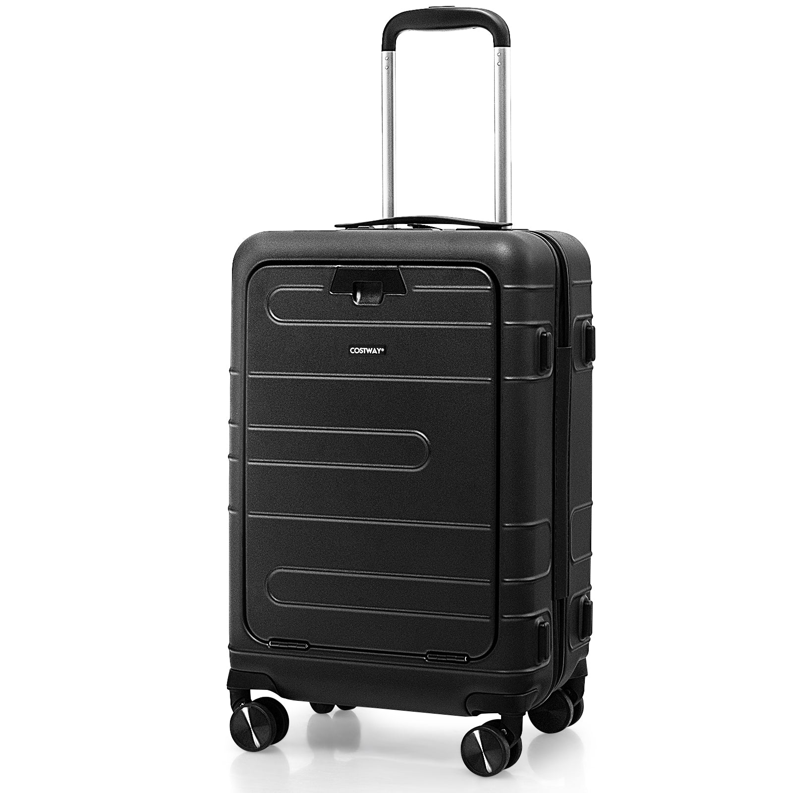 20 Inch Carry-on Luggage PC Hardside Suitcase TSA Lock with Front Pocket and USB Port - Energize Trek