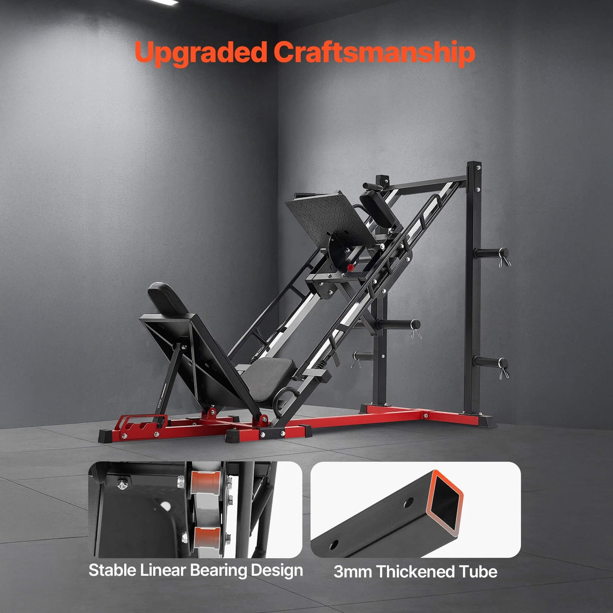 2000LBS Adjustable Leg Press And Hack Squat Machine For Home Gym Workouts (SAK53148) - Energize Trek