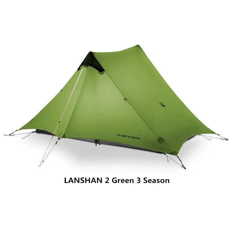 2021 FLAME'S CREED LanShan 2 Person Outdoor Ultralight Camping Tent 3 Season Professional 15D Silnylon Rodless Tent - Energize Trek